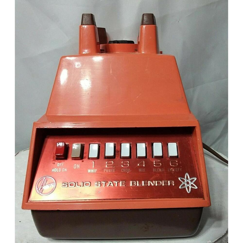 Hoover 8960 Blender 600W 6-Speed Orange Retro 1960s Vintage Motor Base Tested